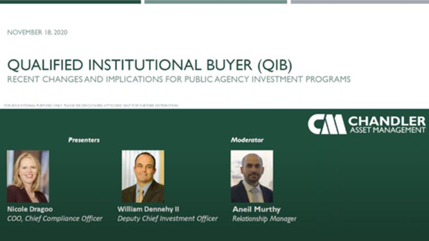 Qualified Institutional Buyer (QIB) - Recent Changes & Implications for Public Agency Investment Programs